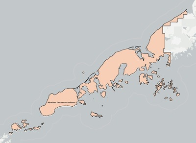 Aleutians East County AK townships and subdivisions map