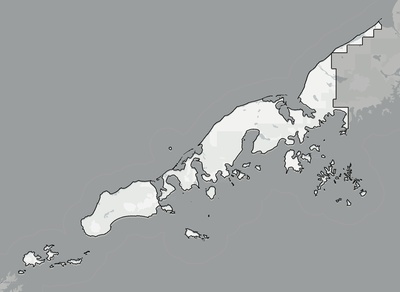 Aleutians East County AK county basemap context