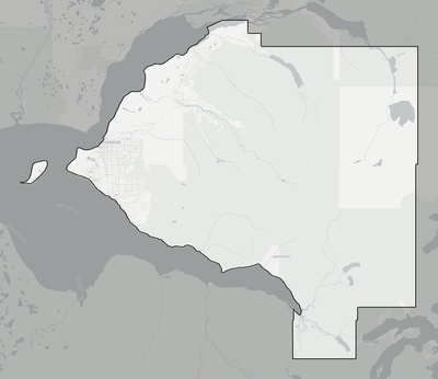 Anchorage County AK county basemap context