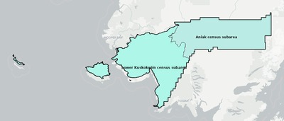 Bethel County AK townships and subdivisions map