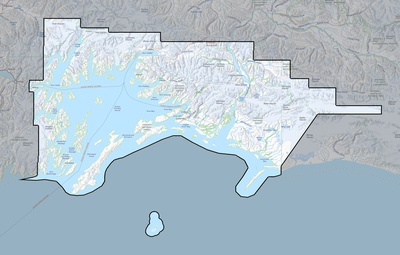 Chugach County AK USGS topo map