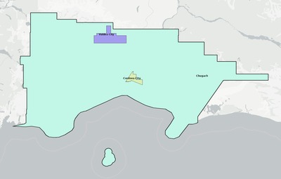 Chugach County AK school district boundaries map