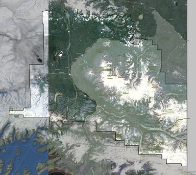 Copper River County AK USGS imagery and topo map
