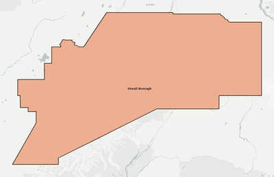 Denali County AK school district boundaries map