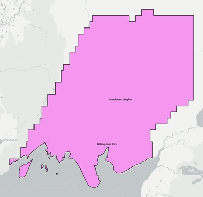 Dillingham County AK school district boundaries map