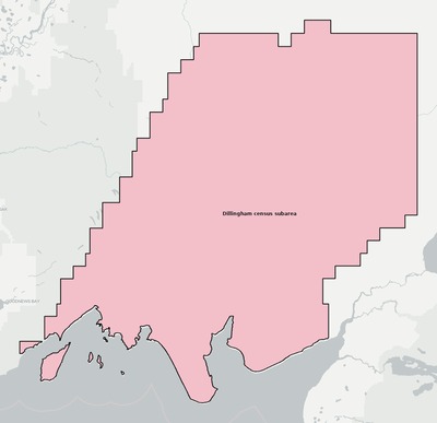 Dillingham County AK townships and subdivisions map
