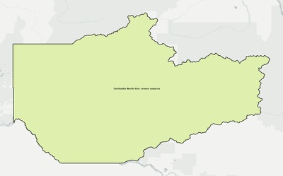 Fairbanks North Star County AK townships and subdivisions map