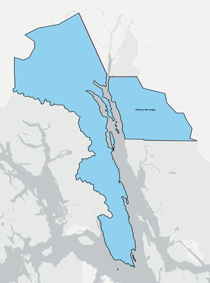 Haines County AK school district boundaries map