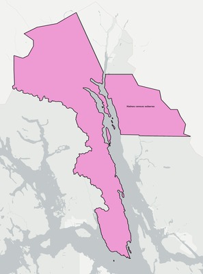 Haines County AK townships and subdivisions map