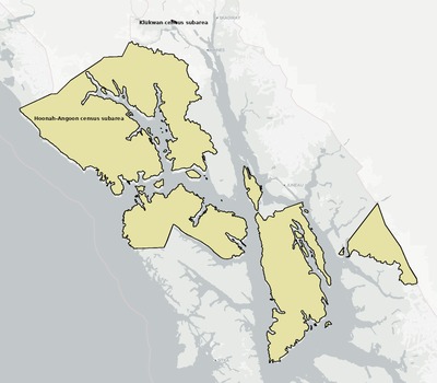 Hoonah-Angoon County AK county subdivision map preview
