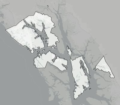 Hoonah-Angoon County AK county basemap context