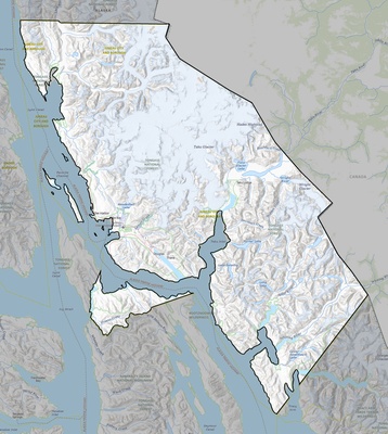 Juneau County AK USGS topo map
