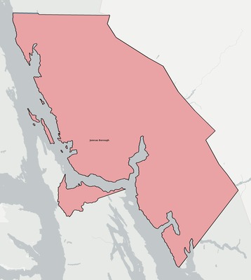 Juneau County AK school district boundaries map