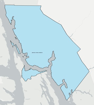 Juneau County AK townships and subdivisions map
