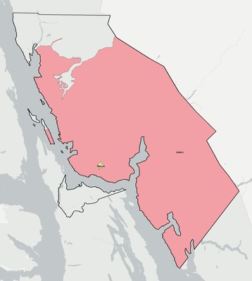 Juneau County AK ZIP code boundaries map