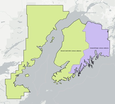 Kenai Peninsula County AK county subdivision map preview