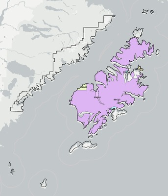 Kodiak Island County AK ZIP code boundaries map