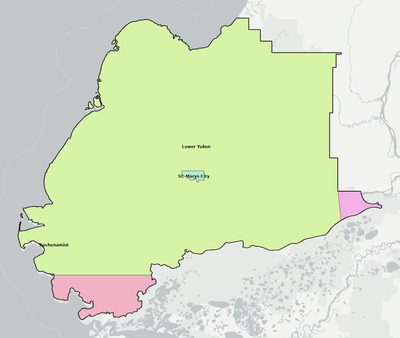 Kusilvak County AK school district boundaries map