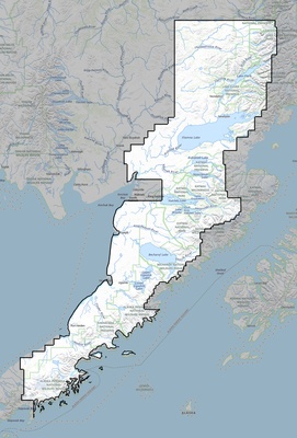 Lake and Peninsula County AK USGS topo map