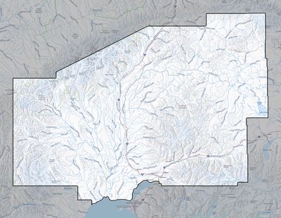 Matanuska-Susitna County AK USGS topo map