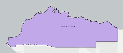 North Slope County AK school district boundaries map