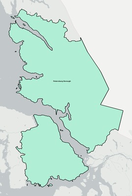 Petersburg County AK school district boundaries map