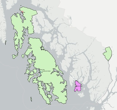 Prince of Wales-Hyder County AK school district boundaries map