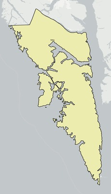 Sitka County AK school district boundaries map