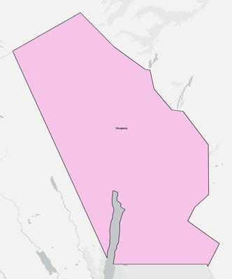 Skagway County AK school district boundaries map
