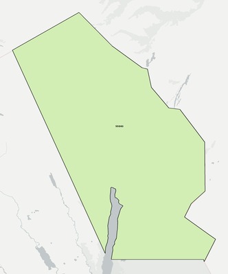Skagway County AK ZIP code boundaries map