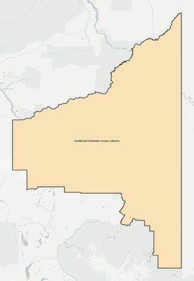 Southeast Fairbanks County AK townships and subdivisions map