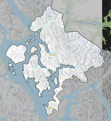 Wrangell County AK USGS topo map