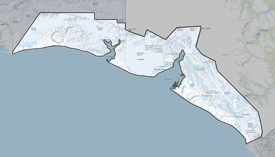 Yakutat County AK USGS topo map