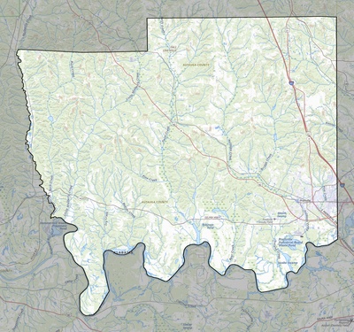Autauga County AL USGS topo map