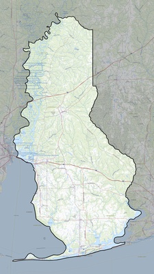 Baldwin County AL USGS topo map
