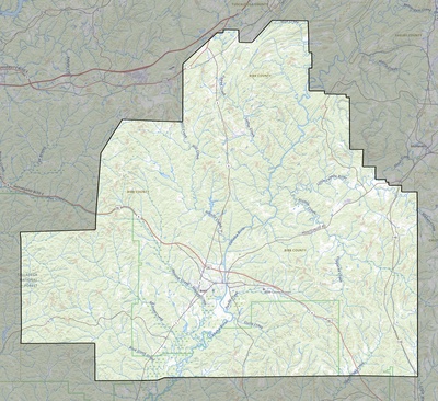 Bibb County AL USGS topo map