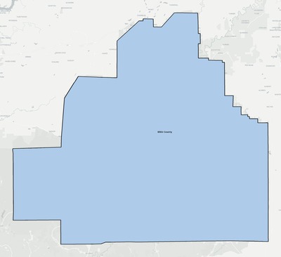 Bibb County AL school district boundaries map