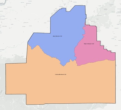 Bibb County AL townships and subdivisions map
