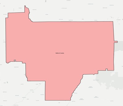 Bullock County AL school district boundaries map
