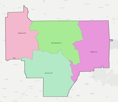 Bullock County AL townships and subdivisions map