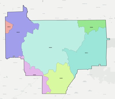 Bullock County AL ZIP code boundaries map
