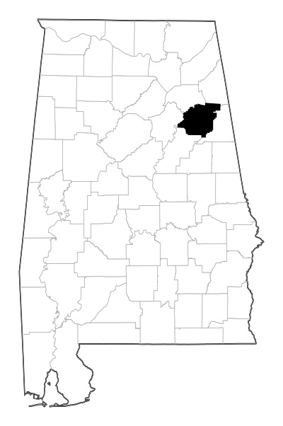Calhoun County in Alabama