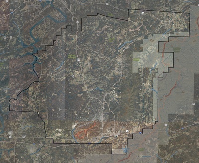 Calhoun County AL USGS imagery and topo map