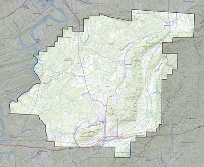 Calhoun County AL USGS topo map