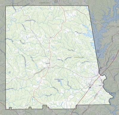 Chambers County AL USGS topo map