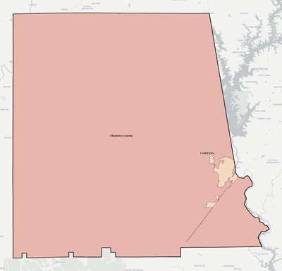 Chambers County AL school district boundaries map