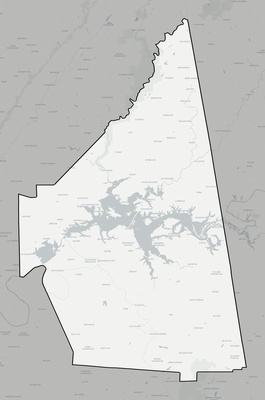 Cherokee County AL county basemap context