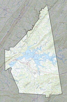 Cherokee County AL USGS topo map