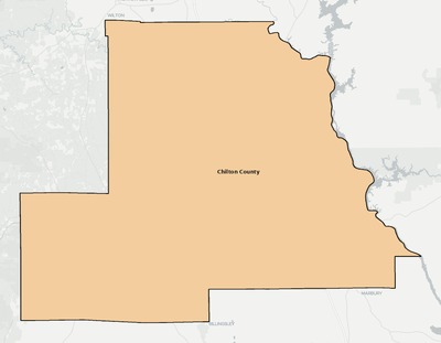Chilton County AL school district boundaries map