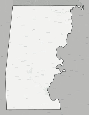 Choctaw County AL county basemap context